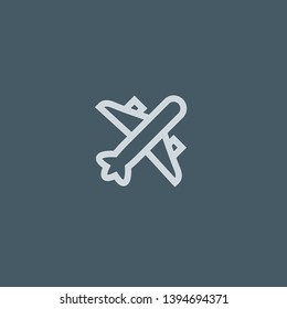 Plane vector icon. Plane concept stroke symbol design. Thin graphic elements vector illustration, outline pattern for your web site design, logo, UI. EPS 10.