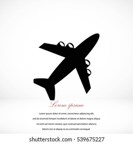 plane vector icon, flat design best vector icon