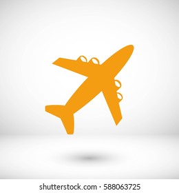 plane vector icon, flat design best vector icon