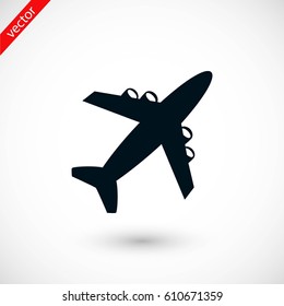 plane vector icon, flat design best vector icon