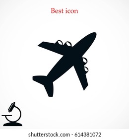 plane vector icon, flat design best vector icon
