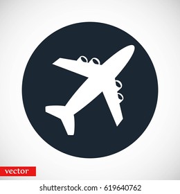 plane vector icon, flat design best vector icon