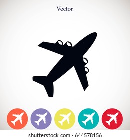 plane vector icon, flat design best vector icon
