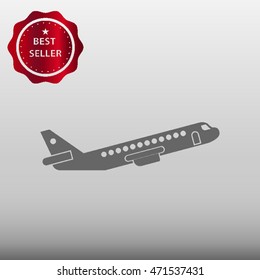 Plane Vector Icon Illustration
