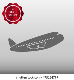 Plane Vector Icon Illustration