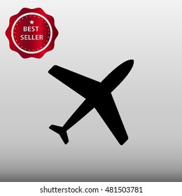 Plane Vector Icon Illustration