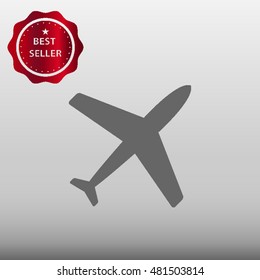Plane Vector Icon Illustration