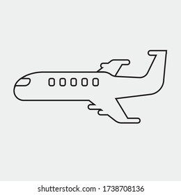 plane vector icon illustration sign