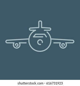 plane vector icon, isolated vector illustration
