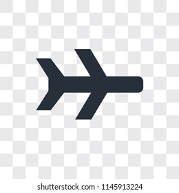 Plane vector icon isolated on transparent background, Plane logo concept