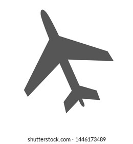 Plane vector icon isolated on white