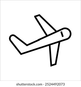 plane vector icon line template