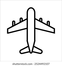 plane vector icon line template