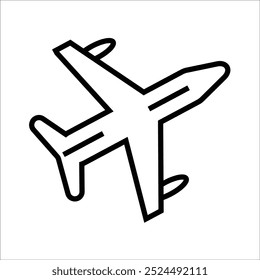plane vector icon line template