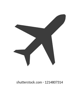 plane vector icon in modern flat style isolated. Symbol plane is good for your web design.