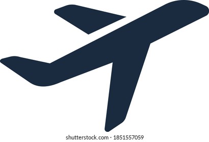 plane vector icon in modern flat style isolated. Symbol plane for web design.
