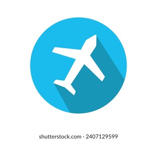 Plane vector icon in modern flat style isolated. Collection of vector symbol on white background. Airplane icon symbol isolated . Vector illustration.