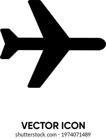 Plane vector icon. Modern, simple flat vector illustration for website or mobile app.Airplane symbol, logo illustration. Pixel perfect vector graphics