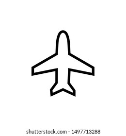 Plane Vector Icon on white background. Illustration for design