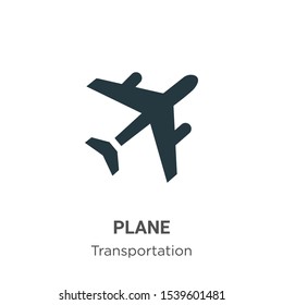 Plane vector icon on white background. Flat vector plane icon symbol sign from modern transportation collection for mobile concept and web apps design.