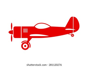 Plane vector icon on white background