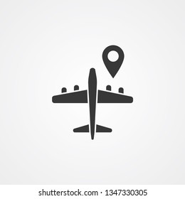 Plane vector icon sign symbol