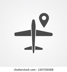 Plane vector icon sign symbol