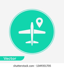 Plane vector icon sign symbol