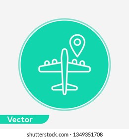Plane vector icon sign symbol