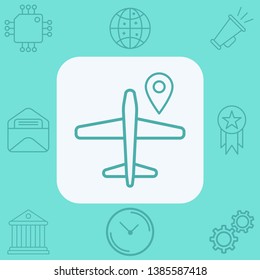 Plane vector icon sign symbol