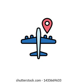 Plane vector icon sign symbol