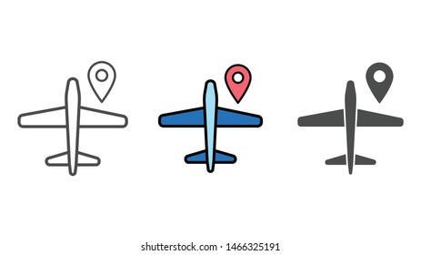 Plane vector icon sign symbol
