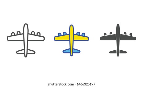 Plane vector icon sign symbol