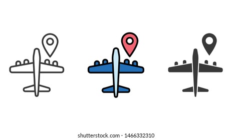 Plane vector icon sign symbol