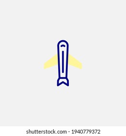 Plane vector icon sign symbol