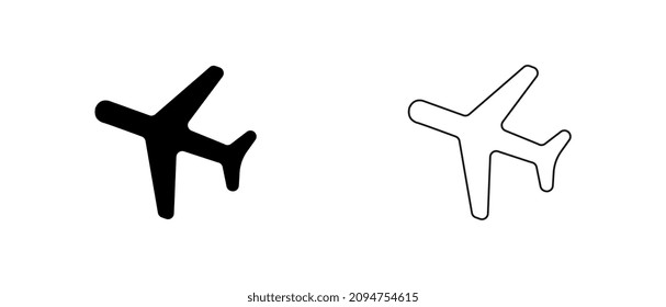 Plane vector icon. Simple flat illustration.