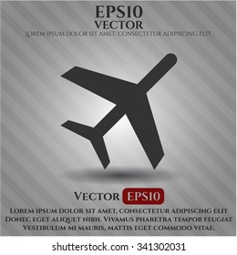 Plane vector icon or symbol