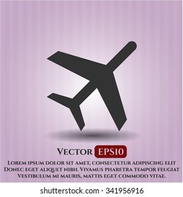 Plane vector icon or symbol