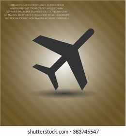 Plane vector icon or symbol