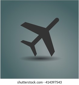 Plane vector icon or symbol