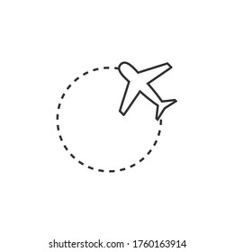 Icono del vector del avión.Ilustración del vector del avión.