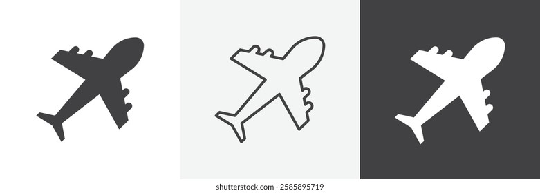 Plane vector icons collection graphic designs for ui designs