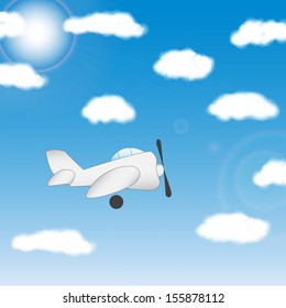 The plane - vector illustration