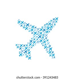 Plane. Vector illustration. 