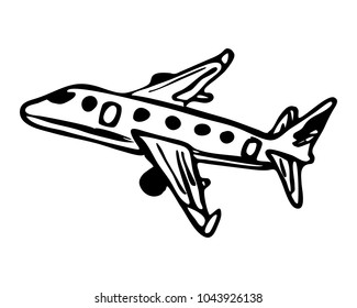 plane vector illustration draw 