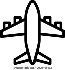 plane vector illustration isolated on a transparent background. stroke vector icons for concept or web graphics.