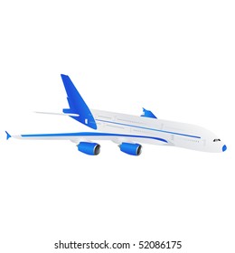 Plane vector isolated on white