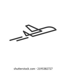 Plane Vector Line Icon Contains Symbol Stock Vector (Royalty Free ...