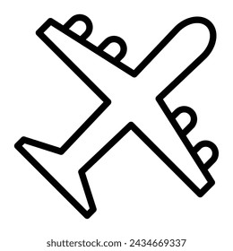 Plane Vector Line Icon Design