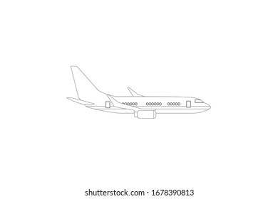 Plane Vector Object Airport Illustration